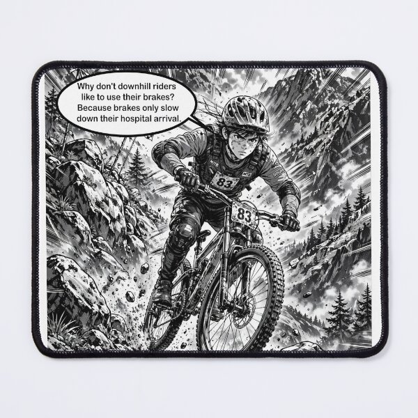 Item preview, Cool Downhill MTB design for guys; a great look for Downhill MTB enthusiasts. #8 designed and sold by UrbanTRIP.