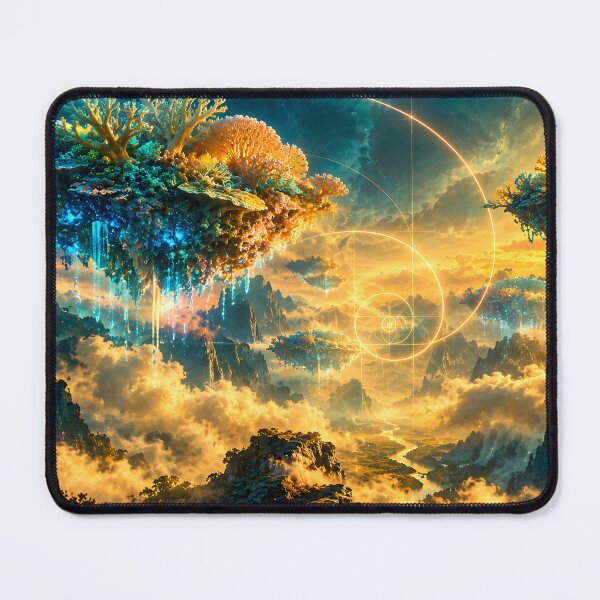 Item preview, Floating Coral Islands with Golden Ratio Fibonacci Spiral designed and sold by monkeybusiness.pt.