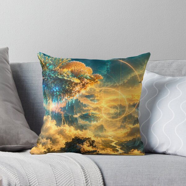 Item preview, Floating Coral Islands with Golden Ratio Fibonacci Spiral designed and sold by monkeybusiness.pt.