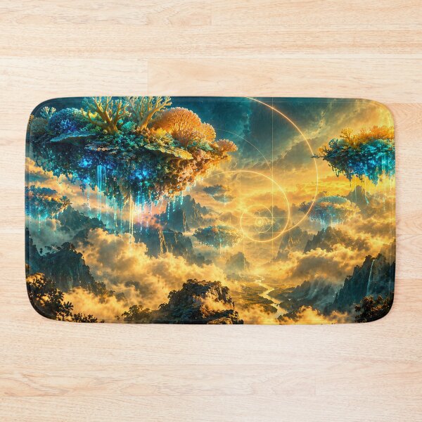 Item preview, Floating Coral Islands with Golden Ratio Fibonacci Spiral designed and sold by monkeybusiness.pt.