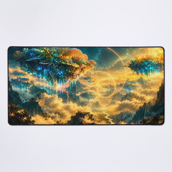 Item preview, Floating Coral Islands with Golden Ratio Fibonacci Spiral designed and sold by monkeybusiness.pt.