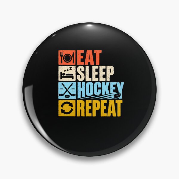 Item preview, Eat Sleep Hockey Repeat Ice Hockey Player Fan designed and sold by HumansStuck12.