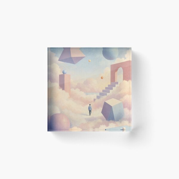Item preview, Surreal Pastel Dreamscape Geometric Architecture designed and sold by Discount code.