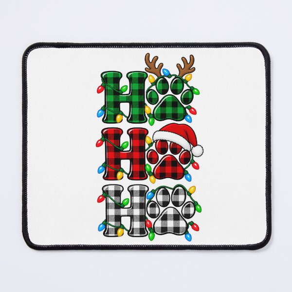 Item preview, Plaid Paw Print Ho Ho Ho Christmas designed and sold by skyartdesign.