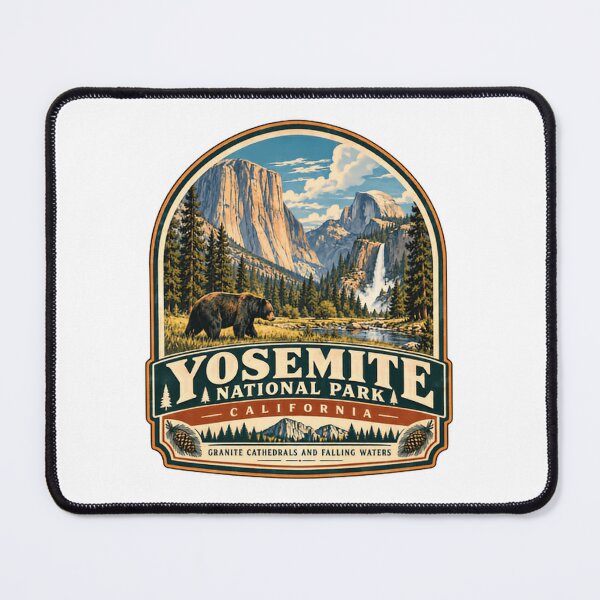 Item preview, Yosemite National Park California Granite Cathedrals And Falling Waters Travel Outdoors Hiking Souvenir designed and sold by Star3NowForMe.