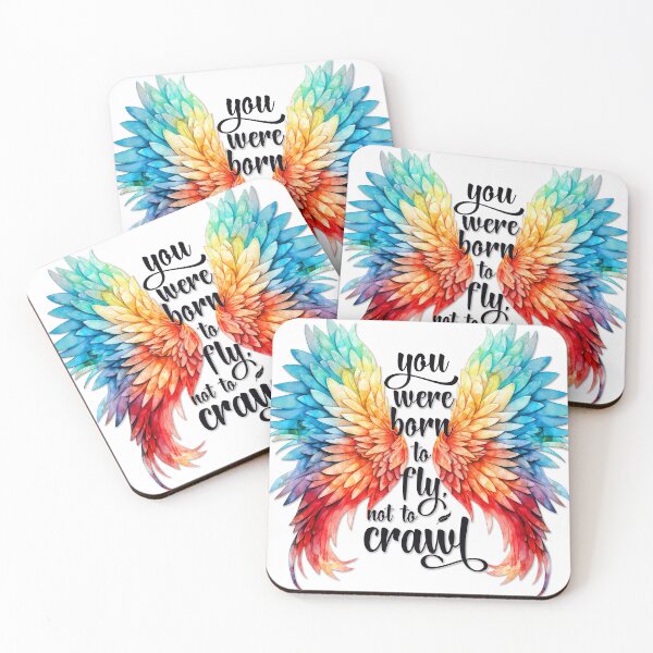 Item preview, 'Born To Fly, Not To Crawl' - Inspirational Quote designed and sold by DEC02.