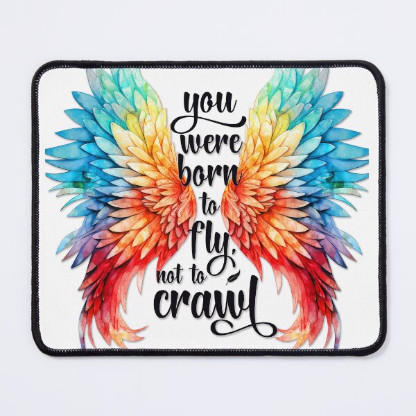 Item preview, 'Born To Fly, Not To Crawl' - Inspirational Quote designed and sold by DEC02.