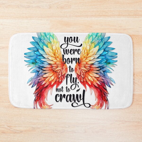 Item preview, 'Born To Fly, Not To Crawl' - Inspirational Quote designed and sold by DEC02.