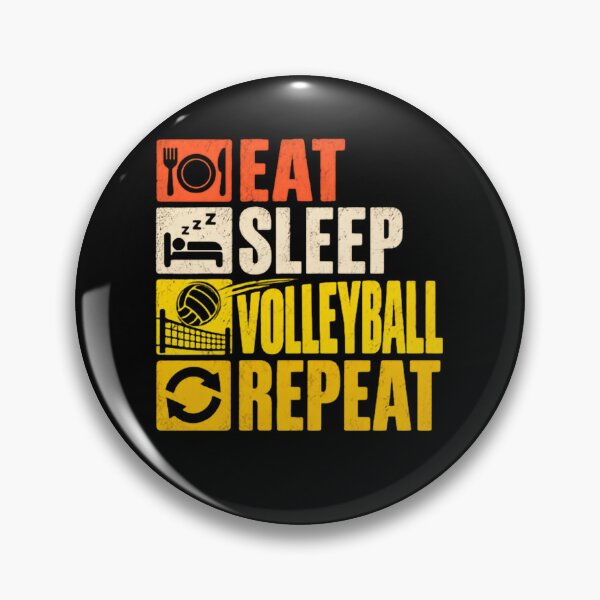 Item preview, Eat Sleep Volleyball Repeat Player Fan Lover designed and sold by JonesFlora2025.