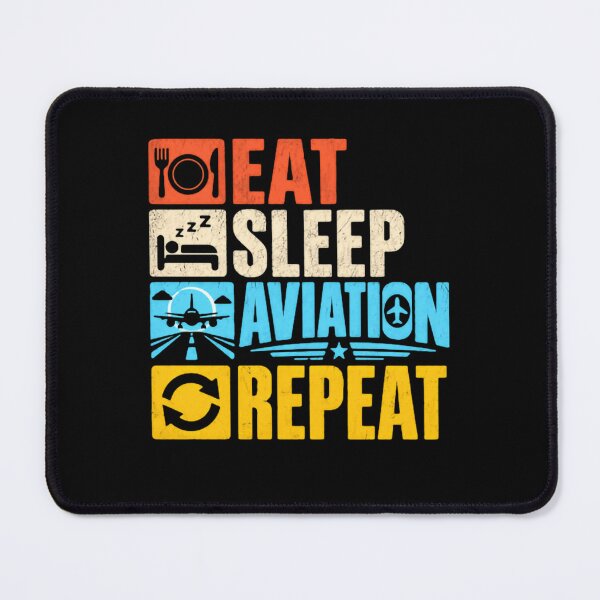 Item preview, Eat Sleep Aviation Repeat Pilot Flying Airplane Enthusiast designed and sold by RetroMini2026.