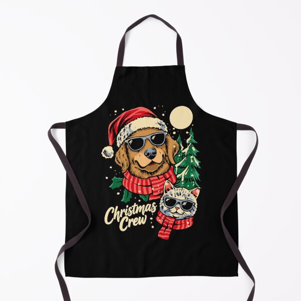 Item preview, Christmas Crew Dog and Cat Christmas Holiday Vintage Design designed and sold by phsycartwork.