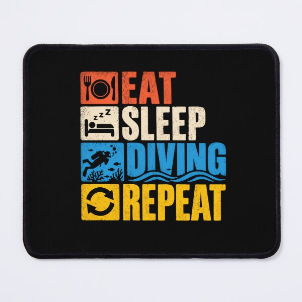 Item preview, Eat Sleep Diving Repeat Scuba Diver Underwater Hobby designed and sold by JonesFlora2025.