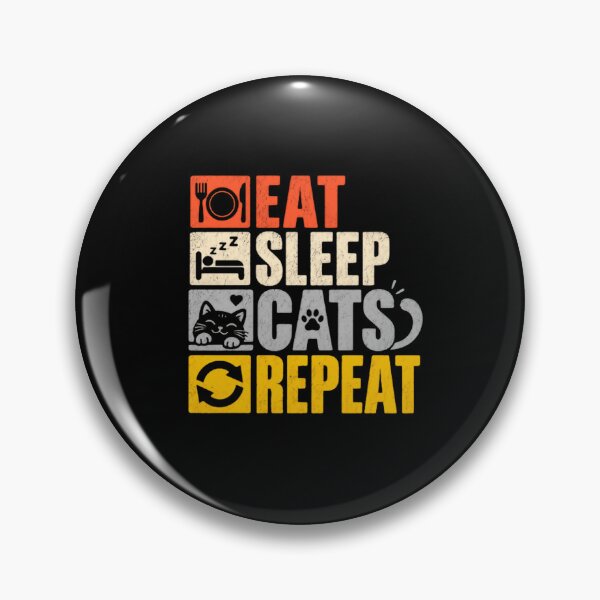 Item preview, Eat Sleep Cats Repeat Cat Lover Daily Life designed and sold by RetroMini2026.