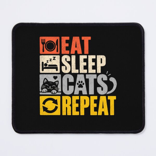 Item preview, Eat Sleep Cats Repeat Cat Lover Daily Life designed and sold by RetroMini2026.