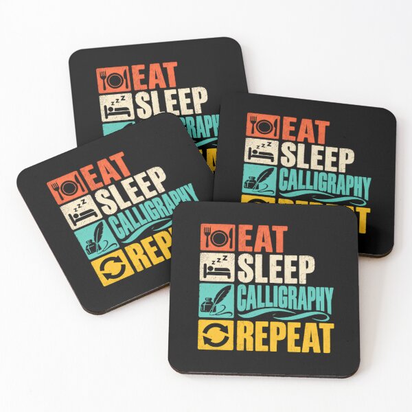 Item preview, Eat Sleep Calligraphy Repeat Calligraphy Hobby Hand Lettering Artist designed and sold by RetroMini2026.