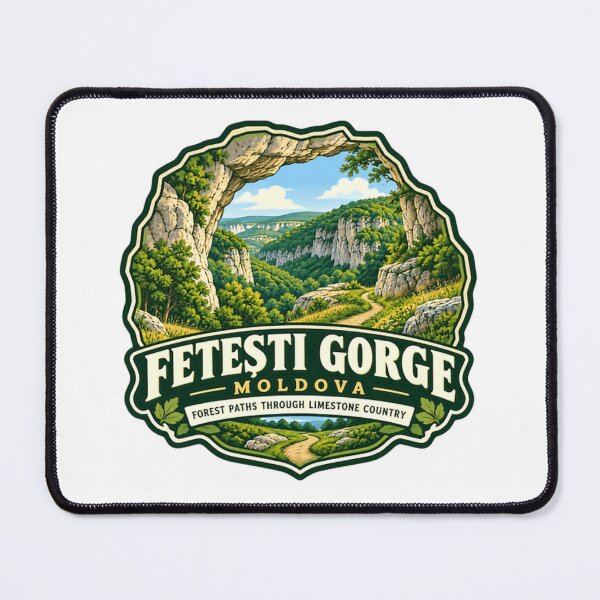 Item preview, Fetești Gorge Moldova Travel Hiker Forest Paths Through Limestone Country Landmark Souvenir designed and sold by Star3NowForMe.
