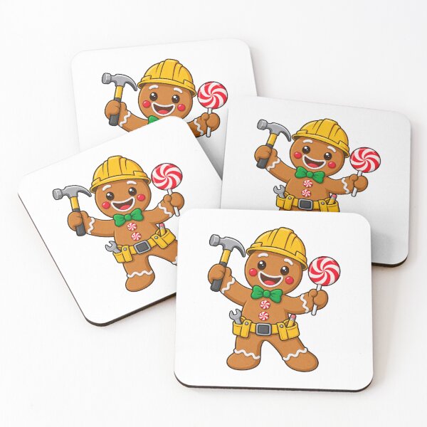 Item preview, Gingerbread Builder with Hard Hat and Christmas Candy designed and sold by skyartdesign.