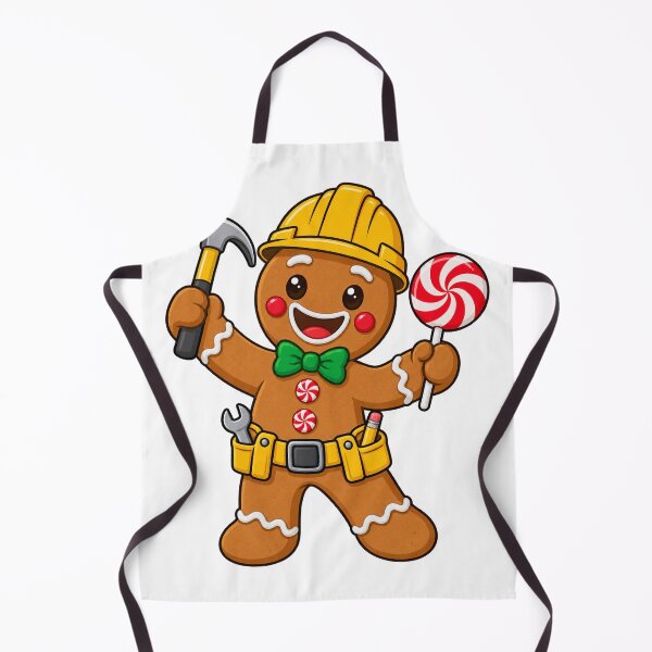Item preview, Gingerbread Builder with Hard Hat and Christmas Candy designed and sold by skyartdesign.