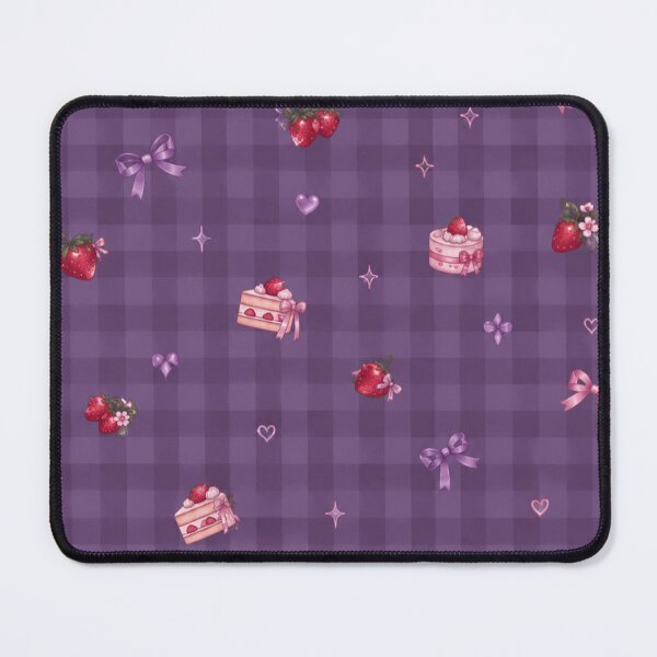 Item preview, Purple Strawberry Cake Bow Checkered designed and sold by Kiralemon.