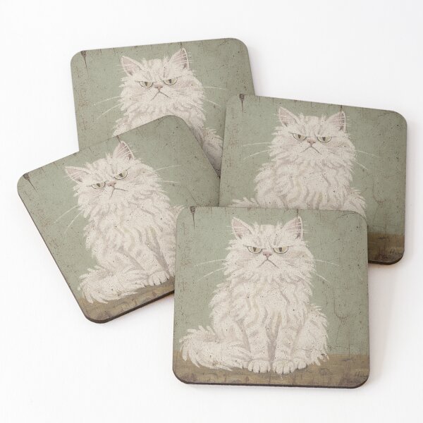 Item preview, Deeply Unimpressed White Cat designed and sold by PictorialWhimsy.