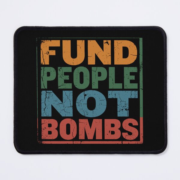 Item preview, Fund People Not Bombs - Retro Vintage Typography designed and sold by EunsooLee.