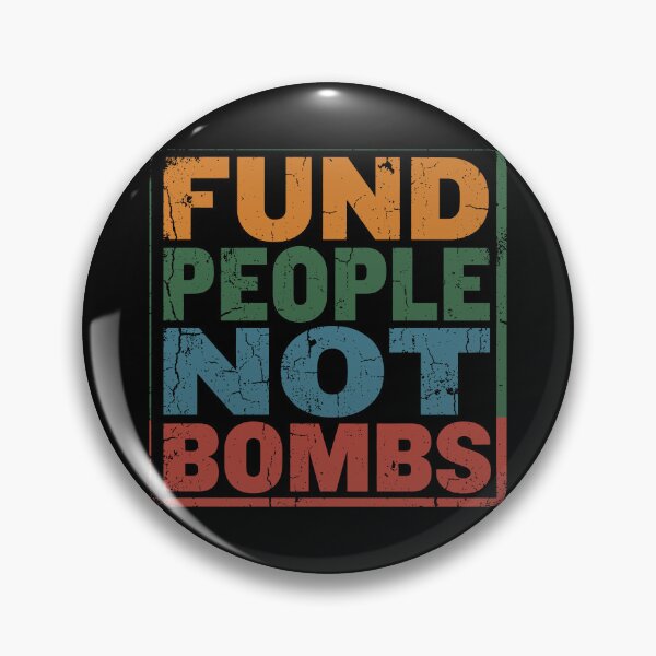 Item preview, Fund People Not Bombs - Retro Vintage Typography designed and sold by EunsooLee.