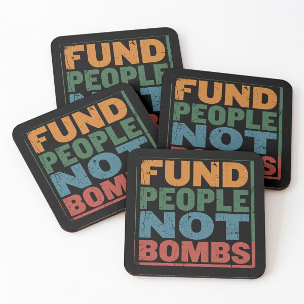 Item preview, Fund People Not Bombs - Retro Vintage Typography designed and sold by EunsooLee.