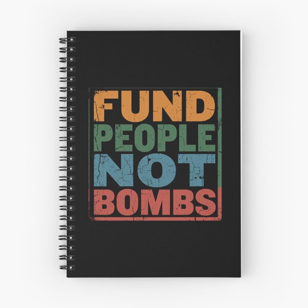 Item preview, Fund People Not Bombs - Retro Vintage Typography designed and sold by EunsooLee.
