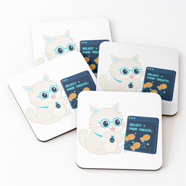 Item preview, SELECT * FROM treats – Funny SQL Cat for Data Analysts designed and sold by Suko8423.
