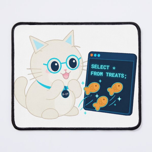 Item preview, SELECT * FROM treats – Funny SQL Cat for Data Analysts designed and sold by Suko8423.