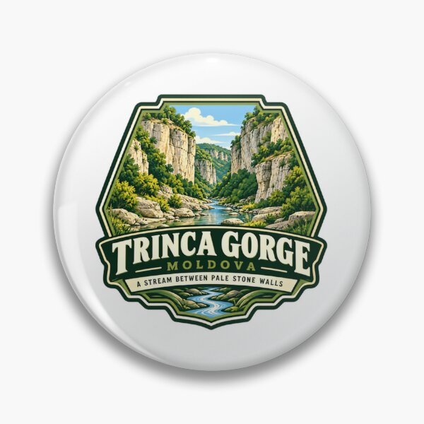 Item preview, Trinca Gorge Moldova A Stream Between Pale Stone Walls Moldovan Travel Nature Landscape Explorer Hiker designed and sold by Star3NowForMe.