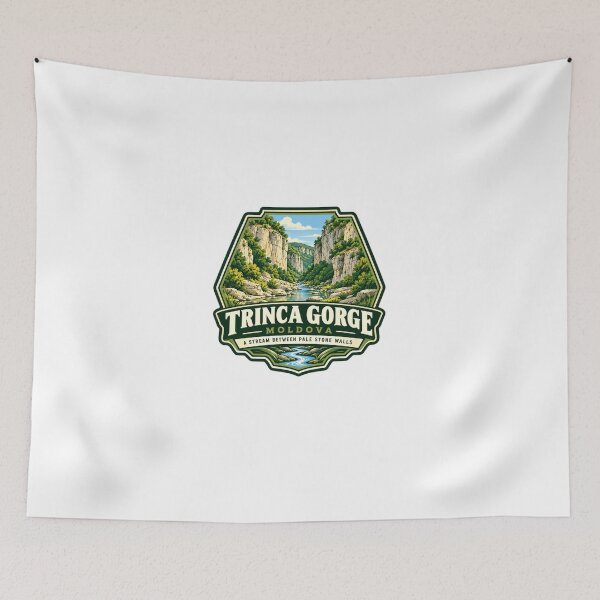 Item preview, Trinca Gorge Moldova A Stream Between Pale Stone Walls Moldovan Travel Nature Landscape Explorer Hiker designed and sold by Star3NowForMe.