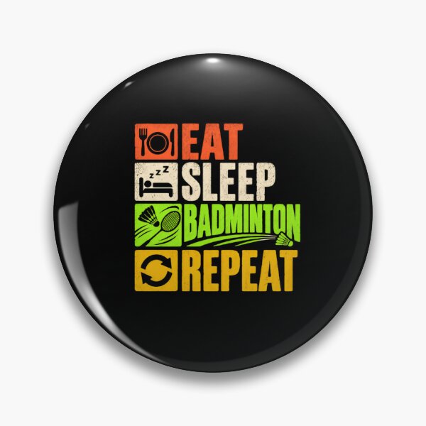 Item preview, Eat Sleep Badminton Repeat Badminton Player Lover designed and sold by RetroMini2026.