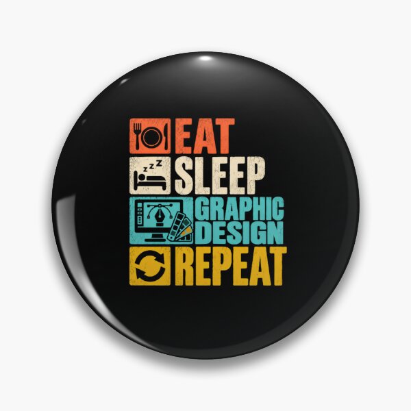 Item preview, Eat Sleep Graphic Design Repeat Graphic Designer Creative Professional designed and sold by RetroMini2026.