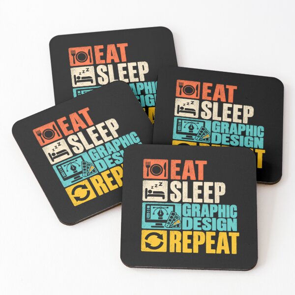 Item preview, Eat Sleep Graphic Design Repeat Graphic Designer Creative Professional designed and sold by RetroMini2026.