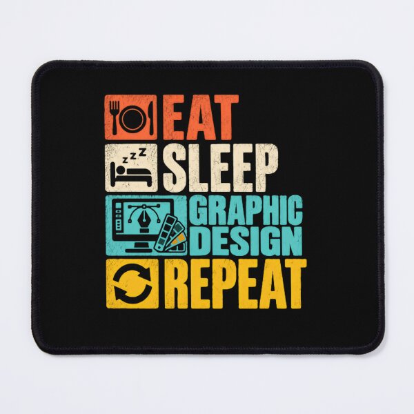 Item preview, Eat Sleep Graphic Design Repeat Graphic Designer Creative Professional designed and sold by RetroMini2026.