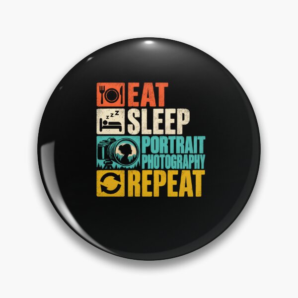 Item preview, Eat Sleep Portrait Photography Repeat Photographer Hobby Gift designed and sold by HumansStuck12.