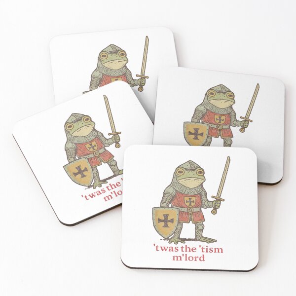 Item preview, ’Twas the ’Tism, M’Lord | Medieval Frog Knight Meme designed and sold by Drop-on-23.