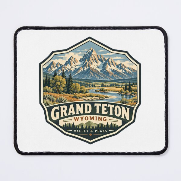 Item preview, Grand Teton Wyoming Valley Peaks National Park Travel Hiker designed and sold by Star3NowForMe.