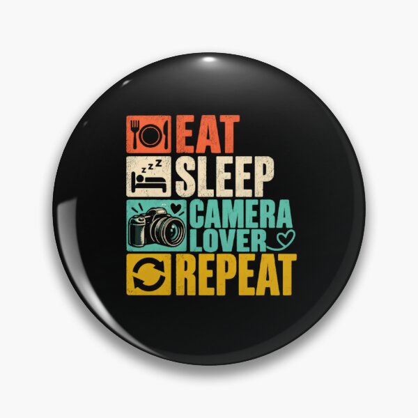 Item preview, Eat Sleep Camera Lover Repeat Photographer Photography Hobby designed and sold by SkeletonsDanger.