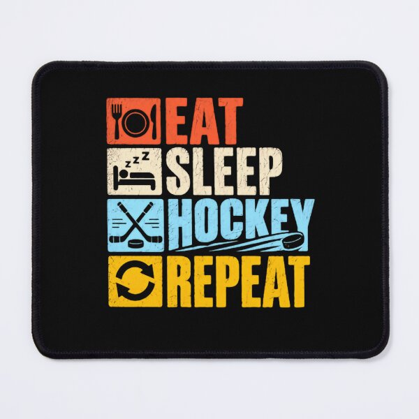 Item preview, Eat Sleep Hockey Repeat Ice Hockey Player Fan designed and sold by RetroMini2026.