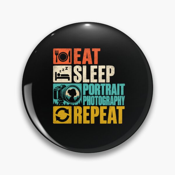 Item preview, Eat Sleep Portrait Photography Repeat Photographer Hobby Gift designed and sold by SkeletonsDanger.
