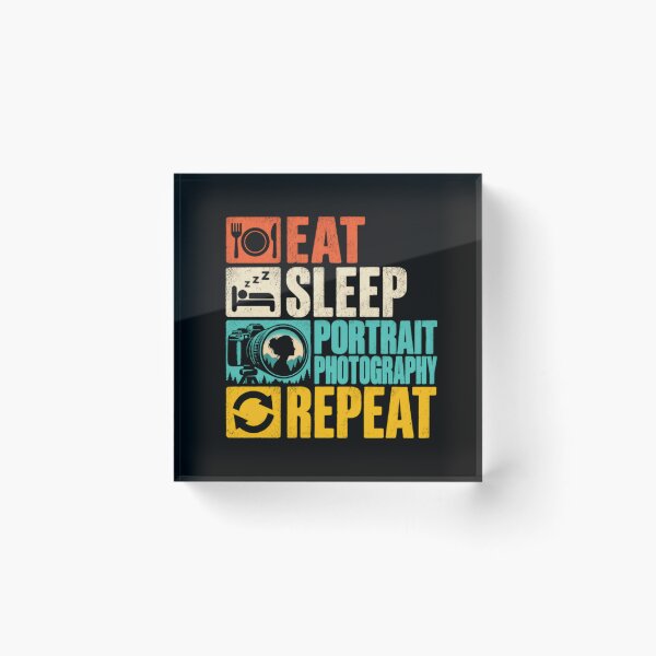 Item preview, Eat Sleep Portrait Photography Repeat Photographer Hobby Gift designed and sold by SkeletonsDanger.