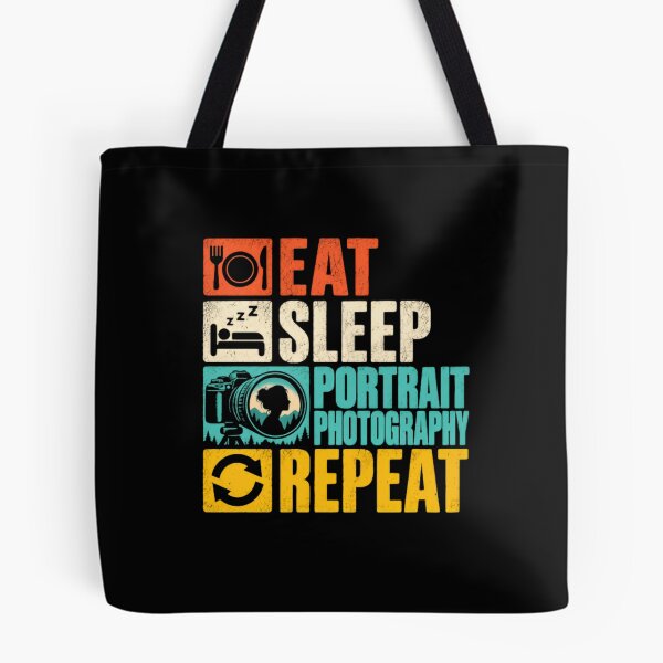 Item preview, Eat Sleep Portrait Photography Repeat Photographer Hobby Gift designed and sold by SkeletonsDanger.