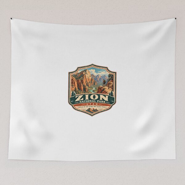 Item preview, Zion National Park Utah Temples Of Red Stone And Sacred Trails National Park Hiking Travel designed and sold by Star3NowForMe.