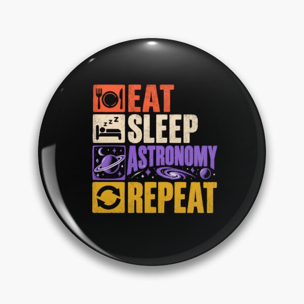 Item preview, Eat Sleep Astronomy Repeat Stargazer Space Lover designed and sold by SkeletonsDanger.