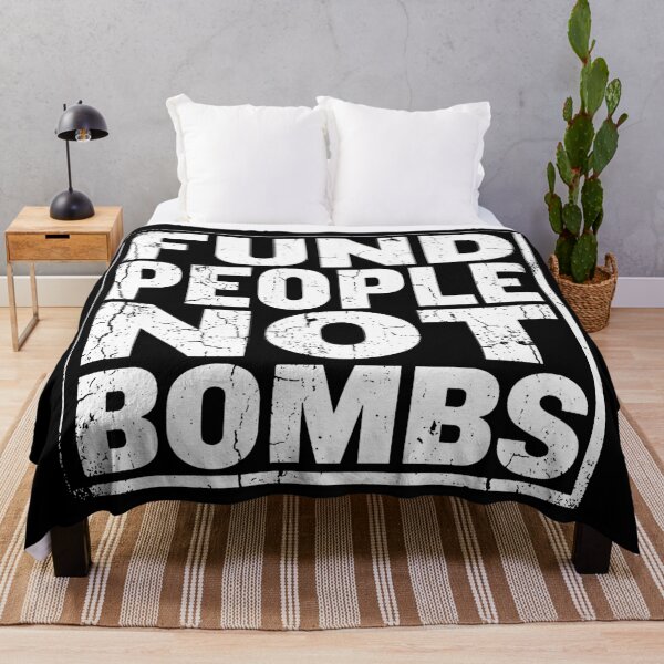 Item preview, Fund People Not Bombs - Retro Vintage Typography #2 designed and sold by EunsooLee.