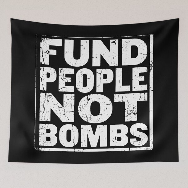 Item preview, Fund People Not Bombs - Retro Vintage Typography #2 designed and sold by EunsooLee.