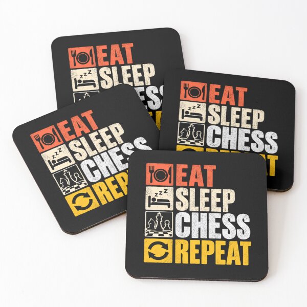 Item preview, Eat Sleep Chess Repeat Chess Player Hobby designed and sold by SkeletonsDanger.