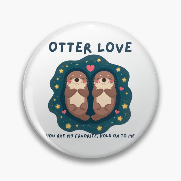 Item preview, Significant Otter Sea Otters Holding Paws Romantic Art designed and sold by Gameshalah's Designs Hub.